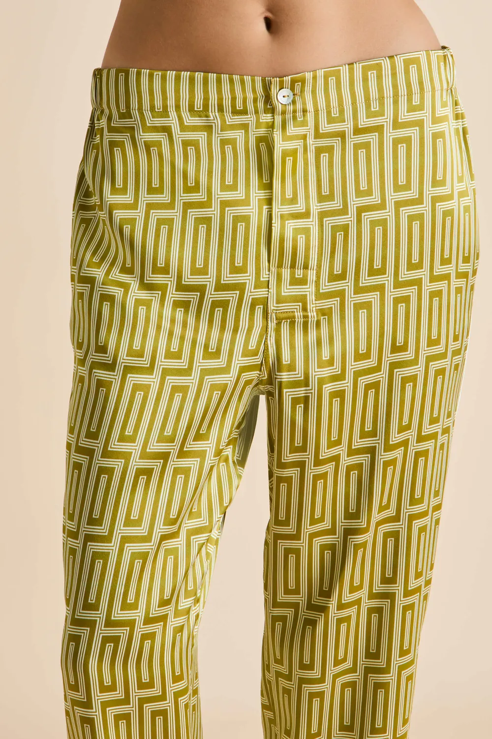 Best Laurent Ruhlmann Geometric Pajamasin Silk Satin Pajamas