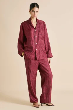 Flash Sale Laurent Ruspoli Geometric Pajamasin Silk Twill Pajamas