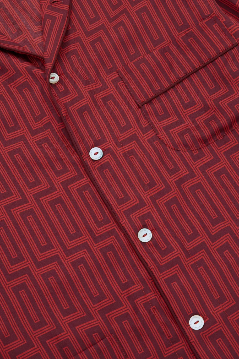 Flash Sale Laurent Ruspoli Geometric Pajamasin Silk Twill Pajamas