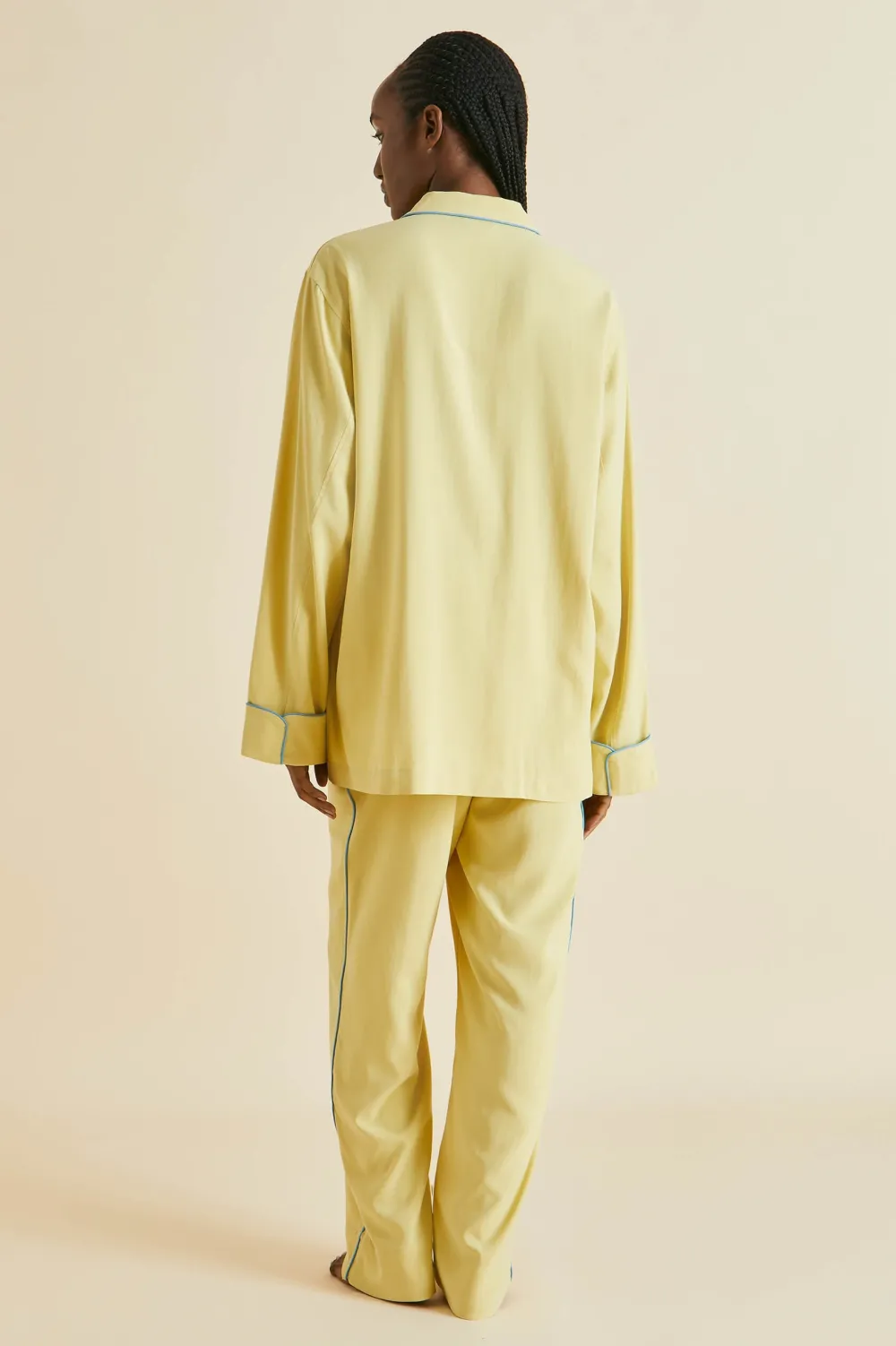 Best Sale Laurent Yellow Pajamasin Sandwashed Silk Pajamas
