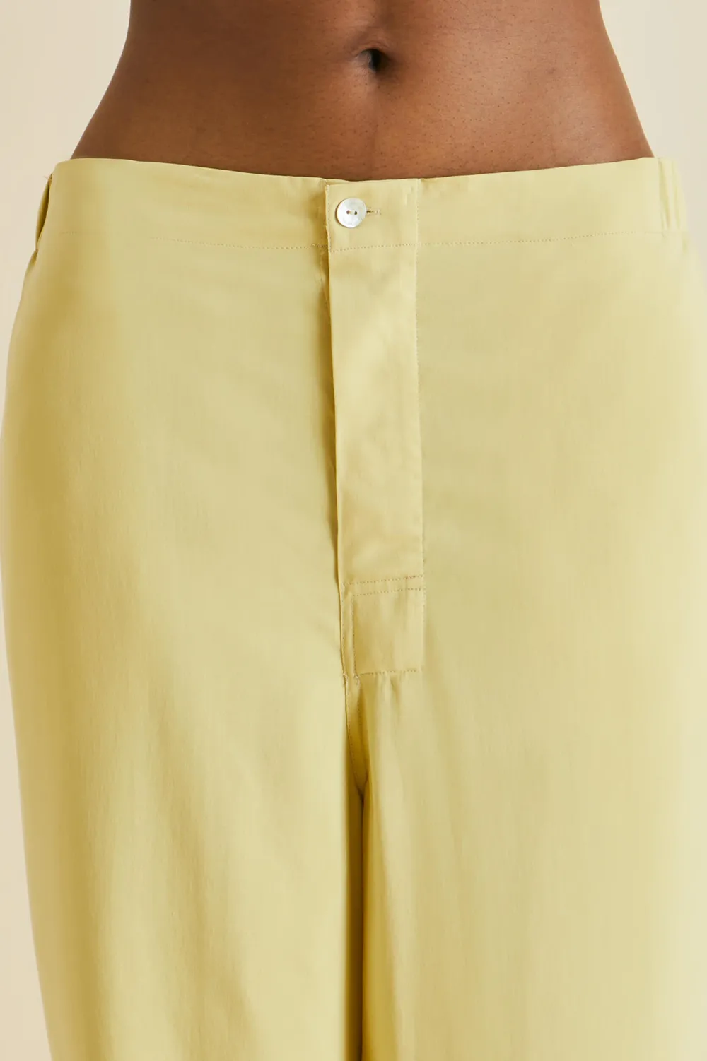 Best Sale Laurent Yellow Pajamasin Sandwashed Silk Pajamas