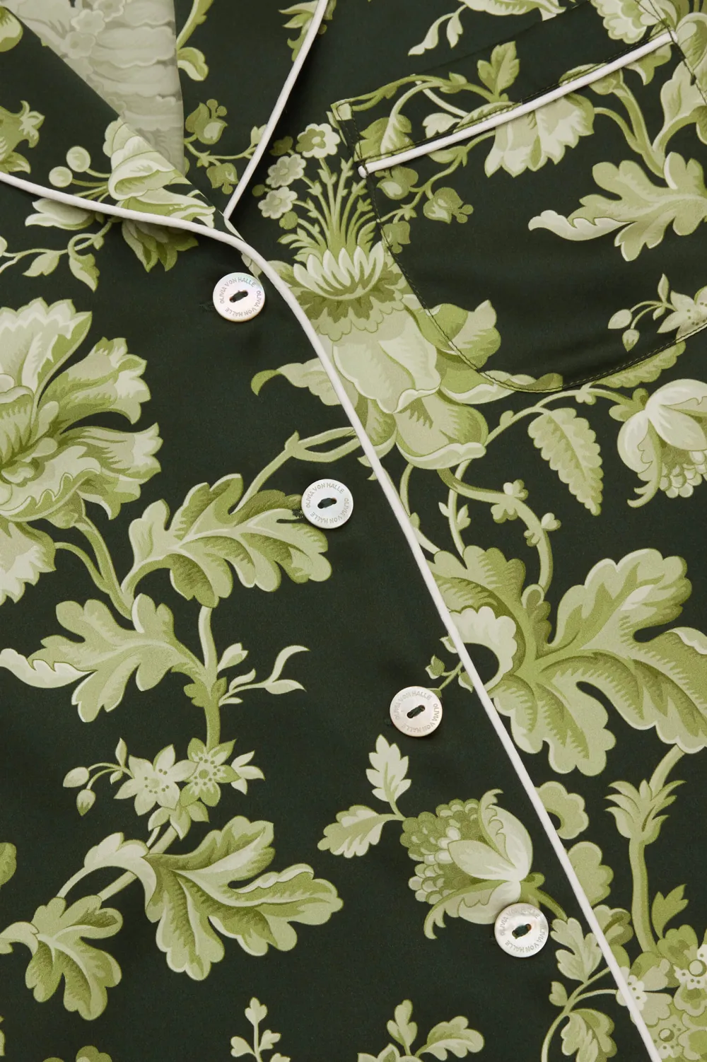 Shop Lila Ares Floral Pajamasin Silk Satin Pajamas