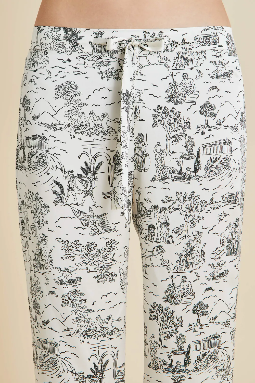 Online Lila Dioscuri Toile de Jouy Pajamasin Silk Satin Pajamas