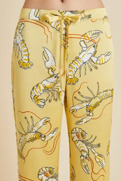 Shop Lila Perseus Lobster Pajamasin Silk Satin Pajamas
