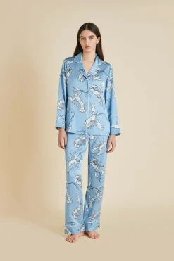 Cheap Lila Poseidon Lobster Pajamasin Silk Satin Pajamas