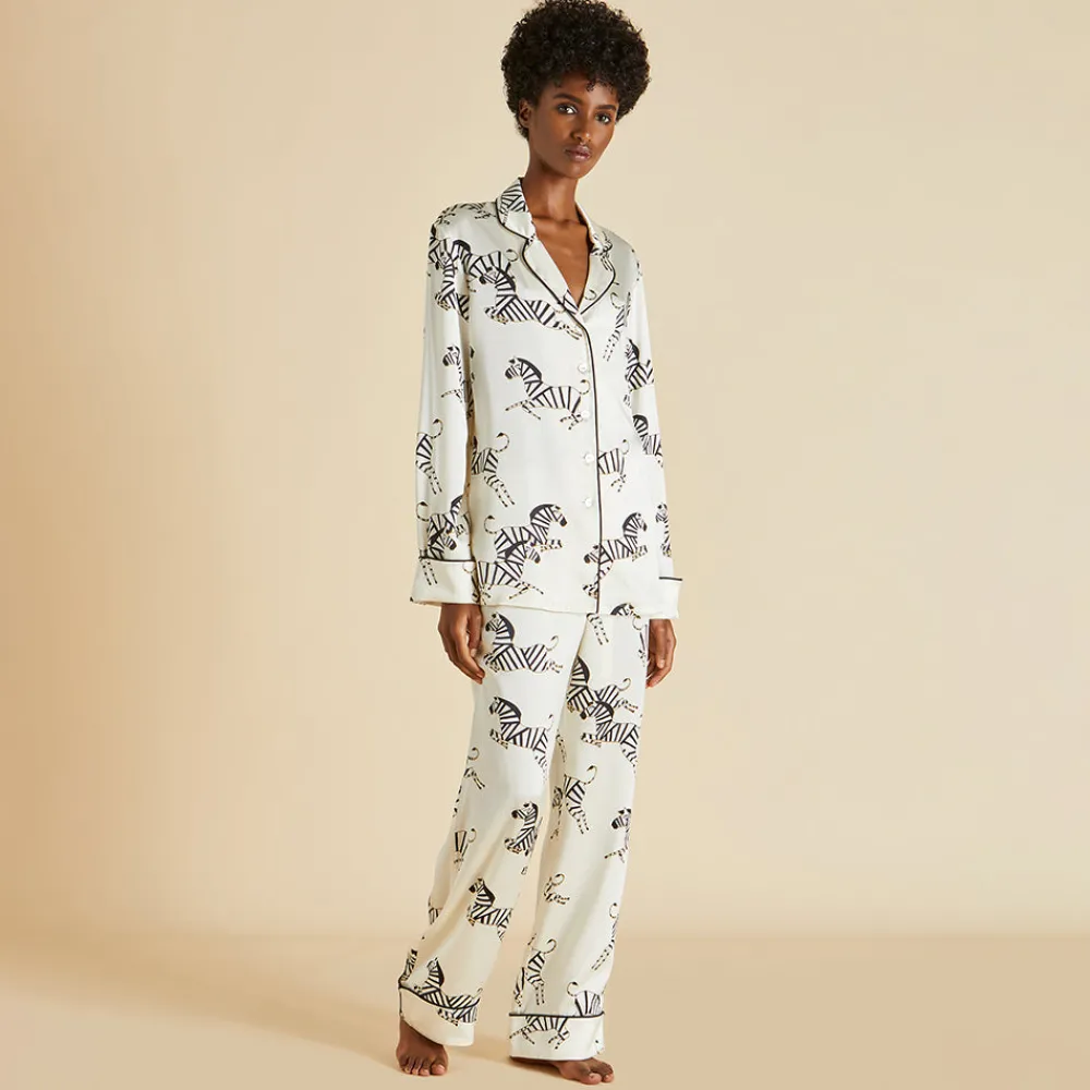 Sale Lila Zebedee Pajamasin Silk Satin Pajamas