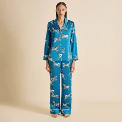 Cheap Lila Zora Zebra Pajamasin Silk Satin Pajamas