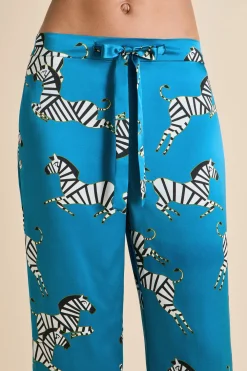 Cheap Lila Zora Zebra Pajamasin Silk Satin Pajamas