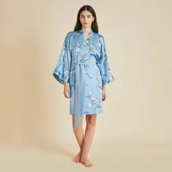 Sale Mimi Poseidon Lobster Robein Silk Satin Robes