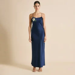 Clearance Olympia Harmonies Embellished Dressin Silk Satin Dresses