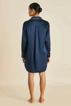 New Poppy Nightshirtin Silk Satin Nightshirts