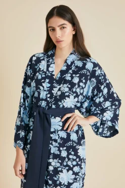 Discount Queenie Alcides Floral Robein Silk Crêpe de Chine Robes