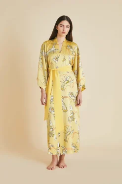 New Queenie Perseus Lobster Robein Silk Satin Robes