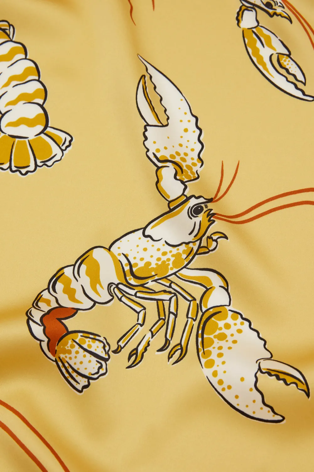 New Queenie Perseus Lobster Robein Silk Satin Robes
