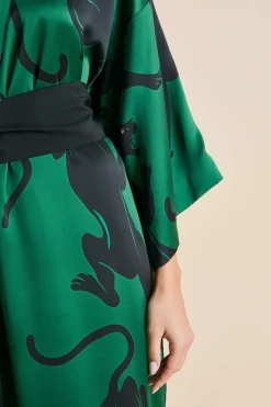 Best Sale Queenie Poiret Panther Robein Silk Satin Robes
