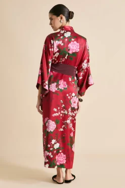 Best Queenie Tardieu Floral Robein Silk Satin Robes