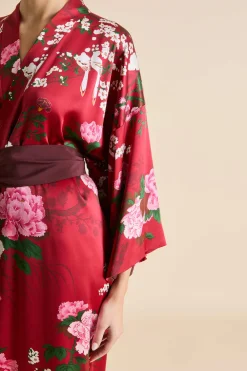 Best Queenie Tardieu Floral Robein Silk Satin Robes