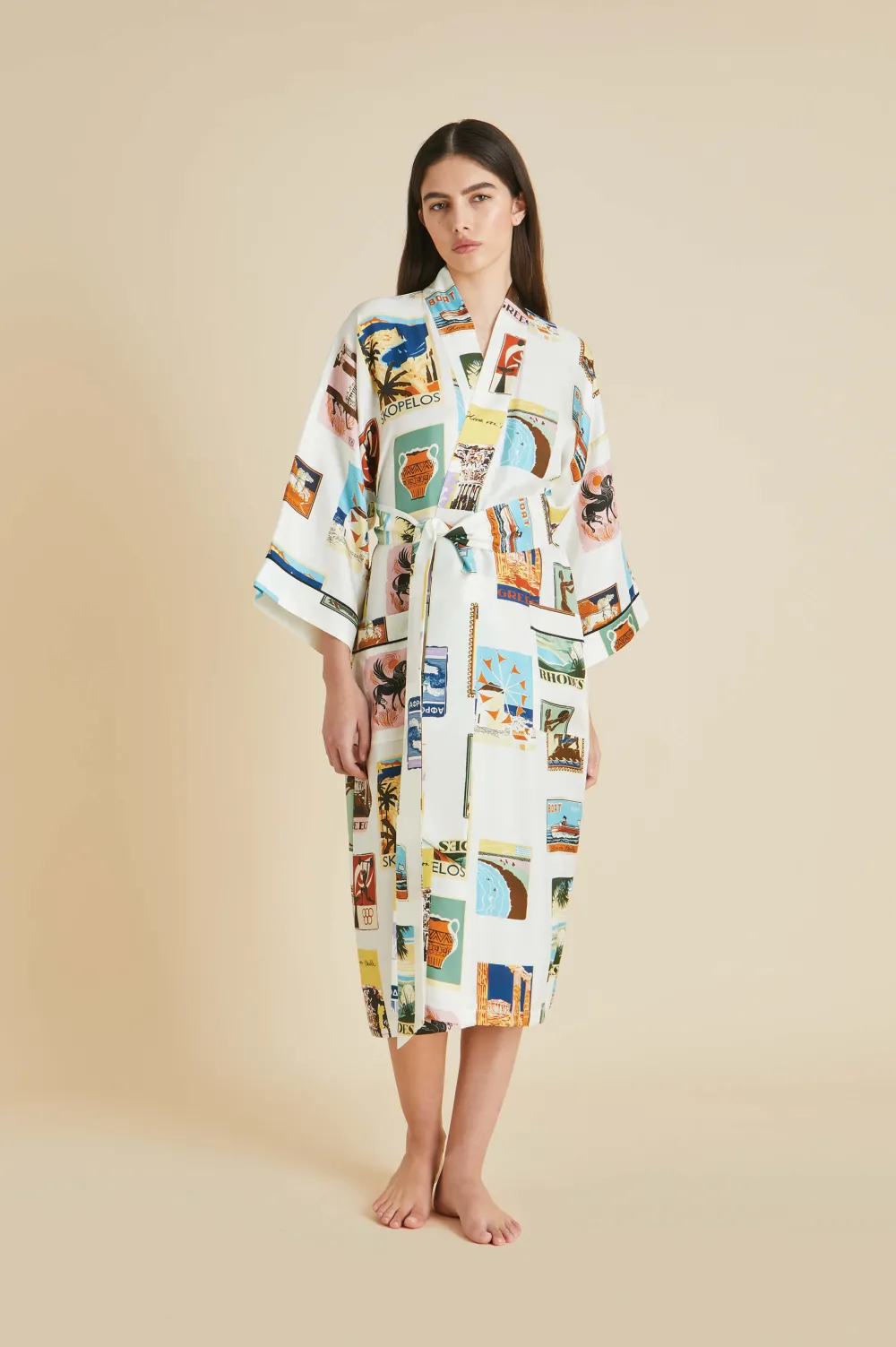 Discount Sabine Cadmus Postcard Robein Silk Twill Robes