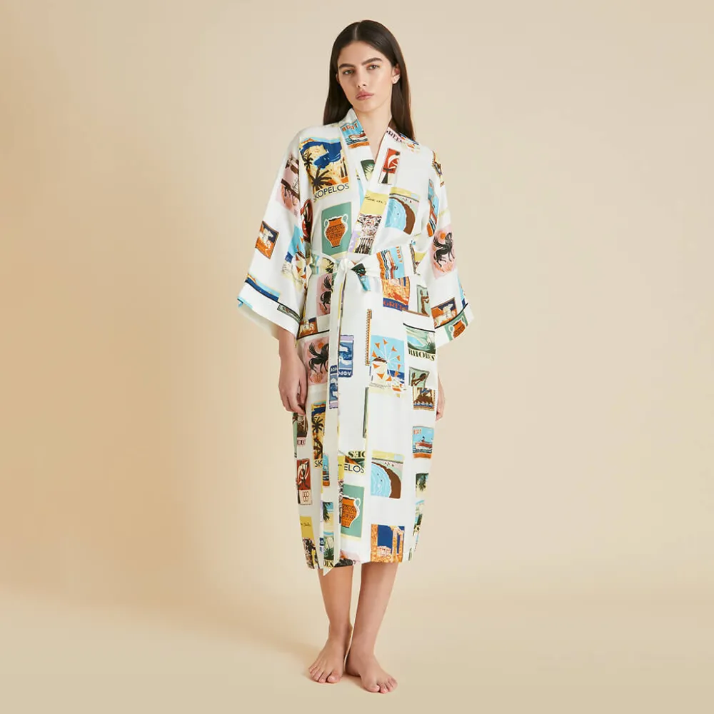 Discount Sabine Cadmus Postcard Robein Silk Twill Robes
