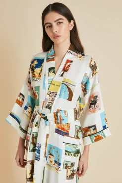 Discount Sabine Cadmus Postcard Robein Silk Twill Robes