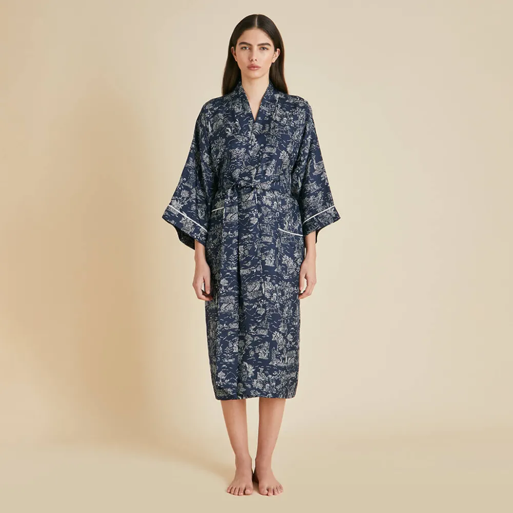 Fashion Sabine Erebus Toile de Jouy Robein Silk Twill Robes