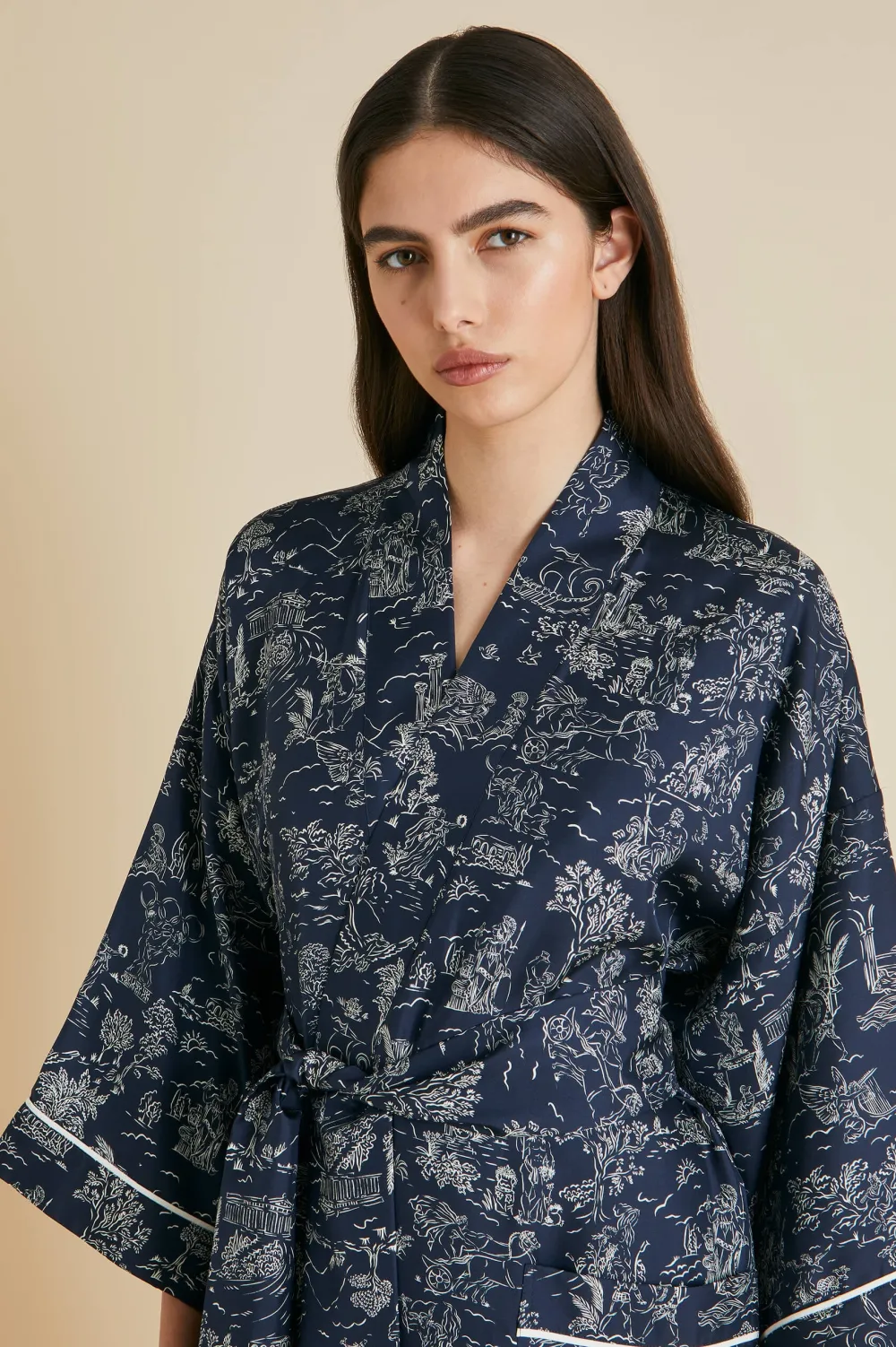 Fashion Sabine Erebus Toile de Jouy Robein Silk Twill Robes