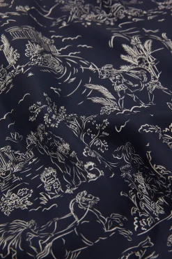 Fashion Sabine Erebus Toile de Jouy Robein Silk Twill Robes
