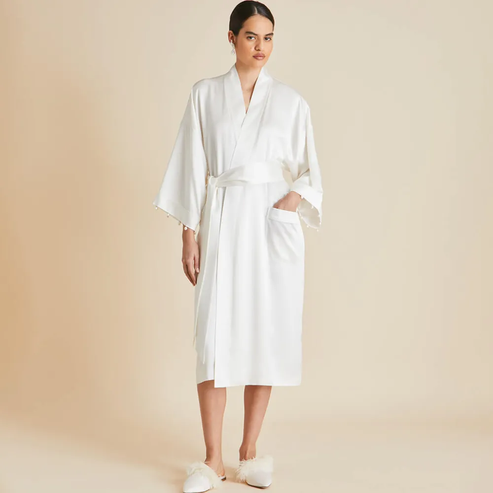 Online Sabine Pearl Robein Silk Satin Robes