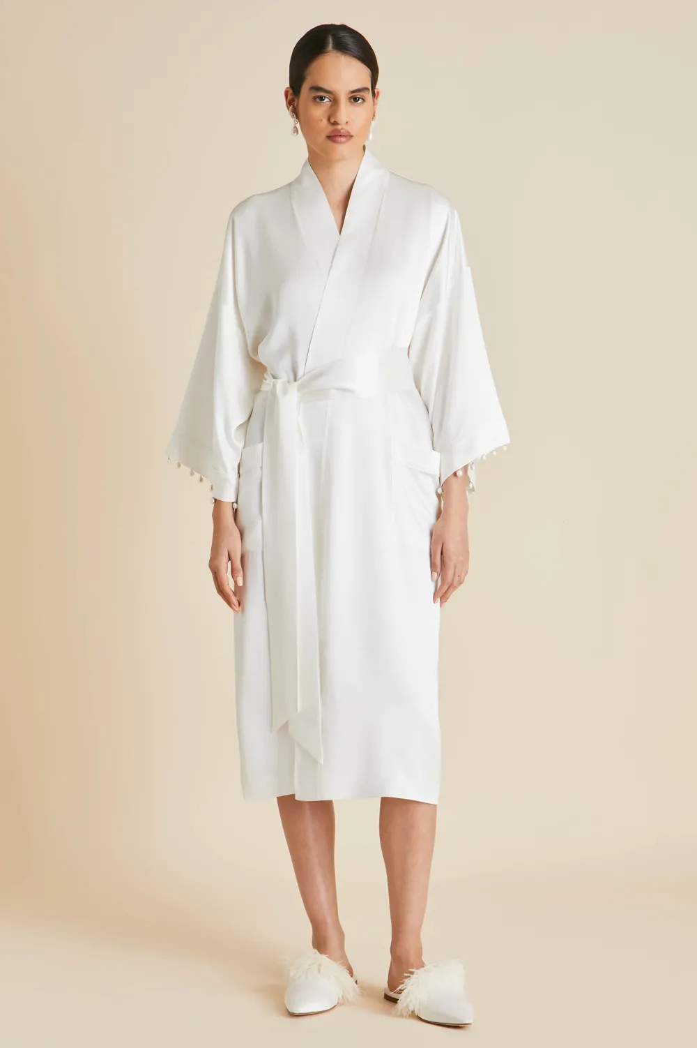 Online Sabine Pearl Robein Silk Satin Robes