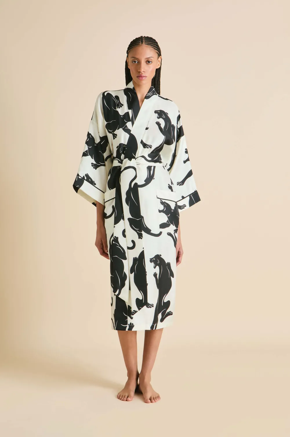 Store Sabine Romain Panther Robein Silk Twill Robes