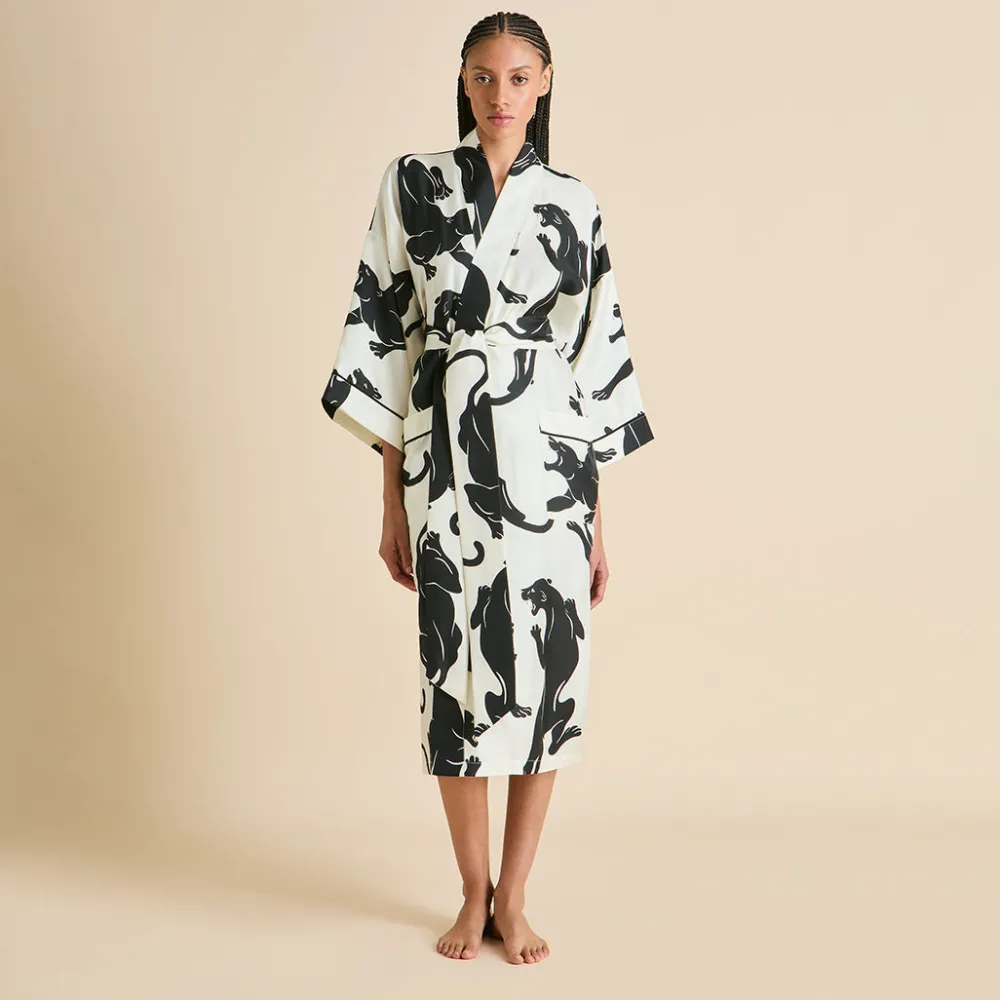 Store Sabine Romain Panther Robein Silk Twill Robes