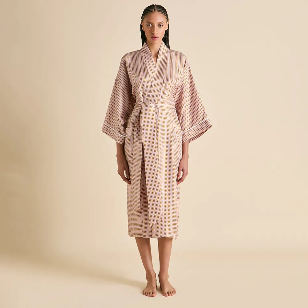 Best Sabine Sarrazin Geometric Robein Silk Twill Robes