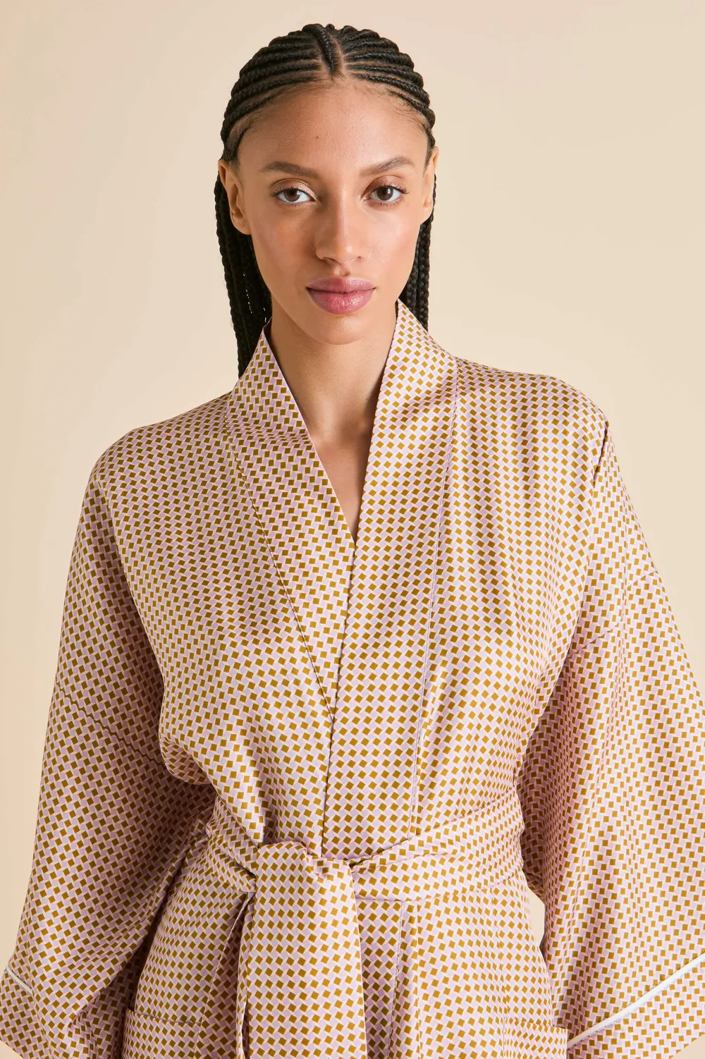 Best Sabine Sarrazin Geometric Robein Silk Twill Robes