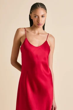 Clearance Venus Ruby Slip Dressin Silk Satin Dresses