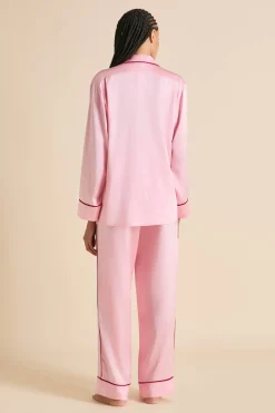 Cheap Yves Blush Pajamasin Silk Satin Pajamas
