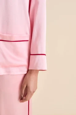 Cheap Yves Blush Pajamasin Silk Satin Pajamas