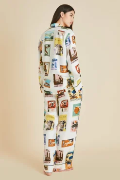 Hot Yves Cadmus Postcard Pajamasin Silk Twill Pajamas