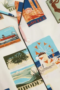 Hot Yves Cadmus Postcard Pajamasin Silk Twill Pajamas