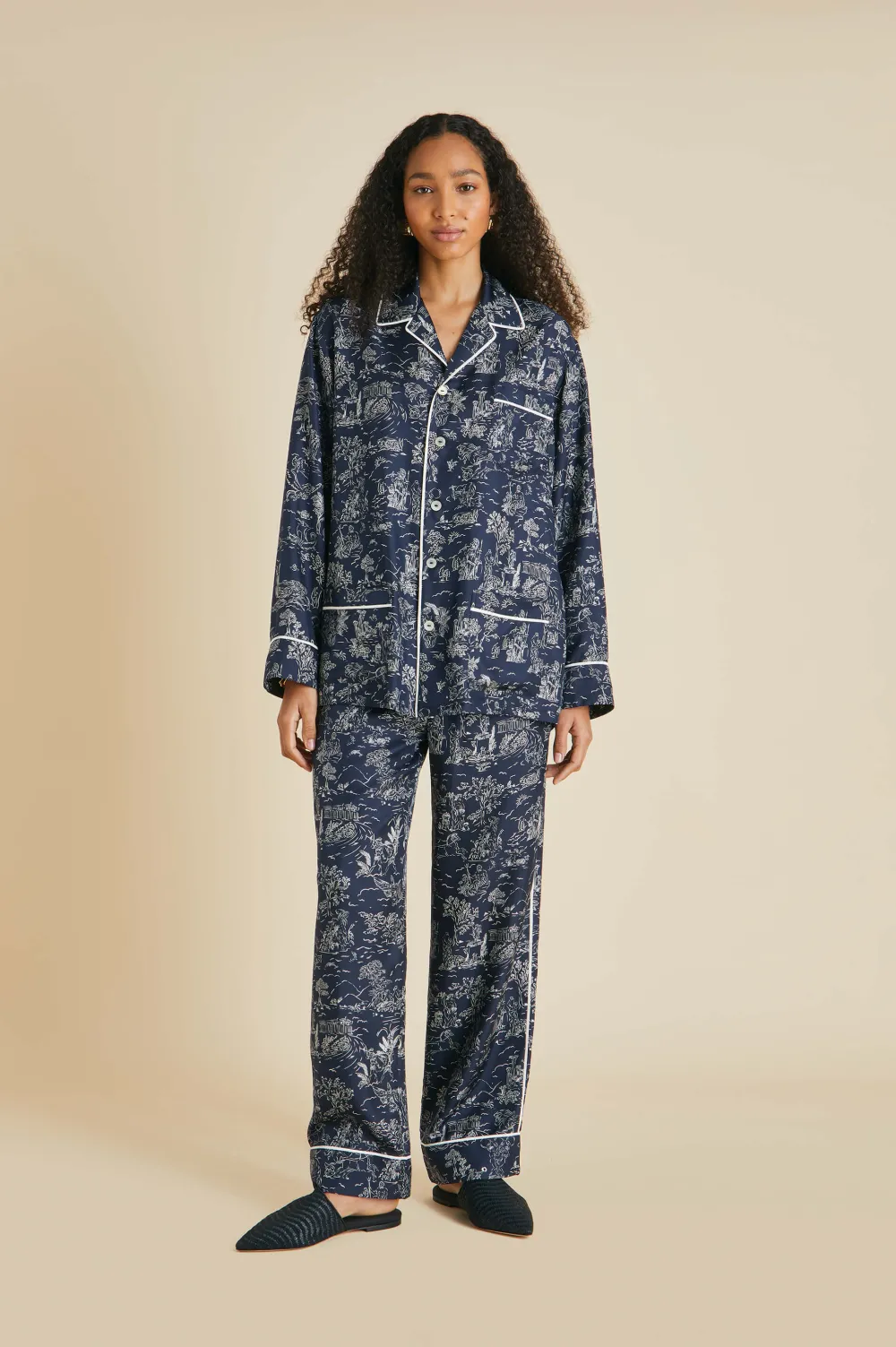 Online Yves Erebus Toile de Jouy Pajamasin Silk Twill Pajamas