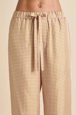Shop Yves Sarazzin Geometric Pajamasin Silk Twill Pajamas