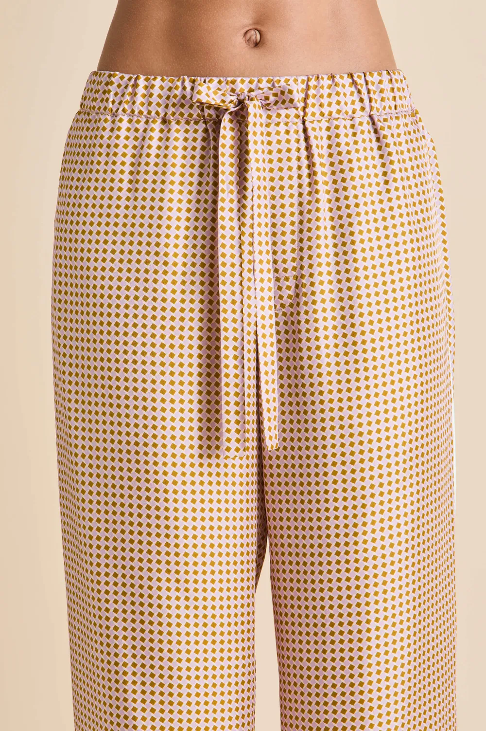 Shop Yves Sarazzin Geometric Pajamasin Silk Twill Pajamas