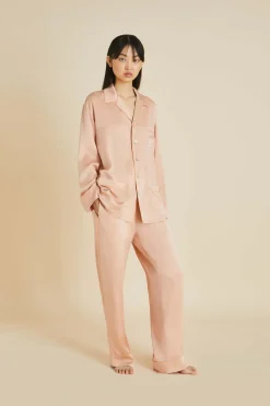 Outlet Yves Shell Pajamasin Sandwashed Silk Pajamas