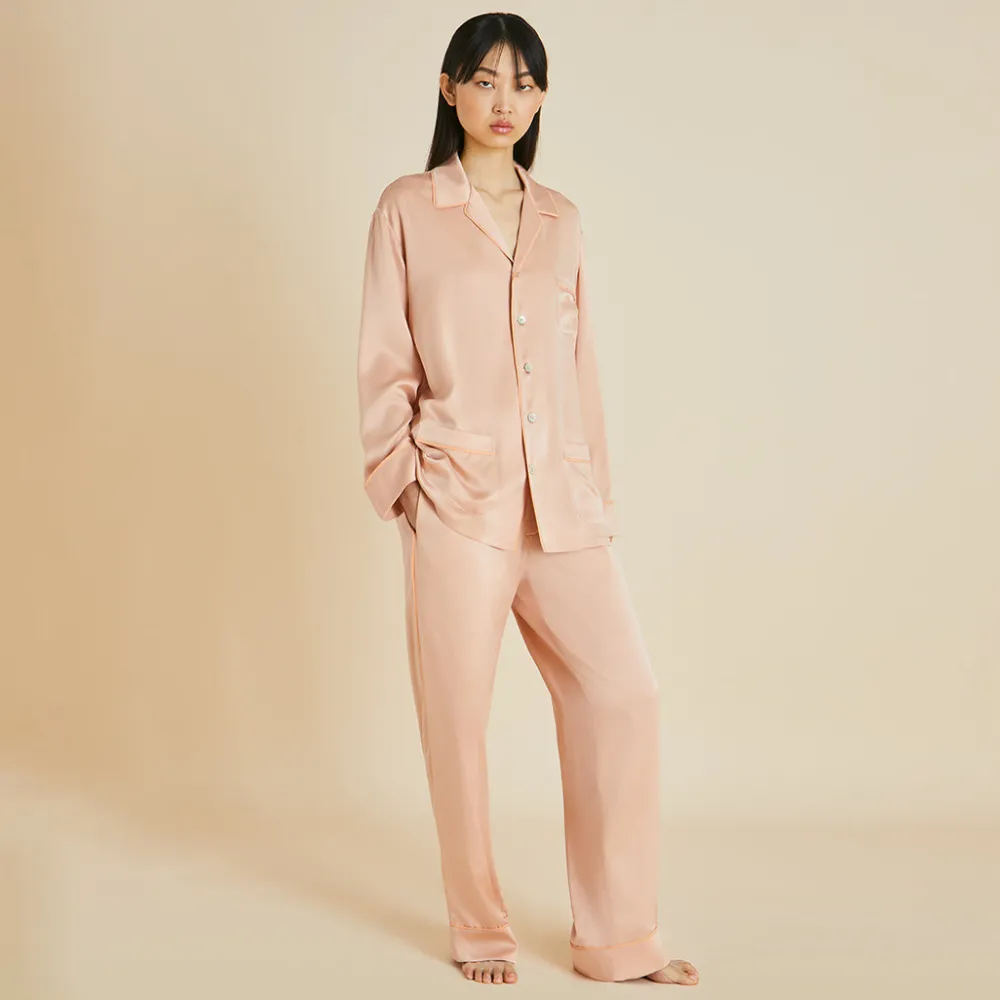 Outlet Yves Shell Pajamasin Sandwashed Silk Pajamas