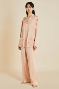 Outlet Yves Shell Pajamasin Sandwashed Silk Pajamas